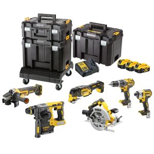 Werkteh DeWALT DCK685P3T set akumulatorskog alata 18V / 6x alat + 3x baterije + punjač + 3x kofer + kolica