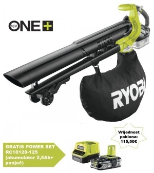 Werkteh Ryobi OBV18 akumulatorsko puhalo-usisavač 18V / bez baterije i punjača