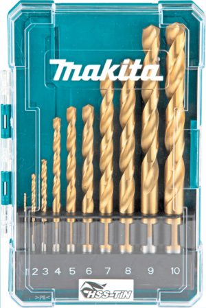 Werkteh Makita 10-dij.kpl.HSS-TiN svrd.za metal 1-10mm D-72849