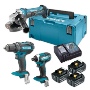 Werkteh Makita TOP SET 3 akumulatorski set 3 alata 18V / 3x baterije + punjač