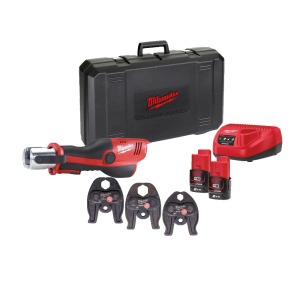Werkteh Milwaukee M12HPT-202C V-SET2 aku preša za cijevi 12V u koferu, 2x baterije, punjač 4933459382