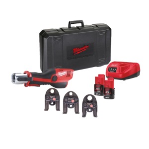Werkteh Milwaukee M12HPT-202C TH-SET aku preša za cijevi 12V u koferu, 2x baterije, punjač 4933443105