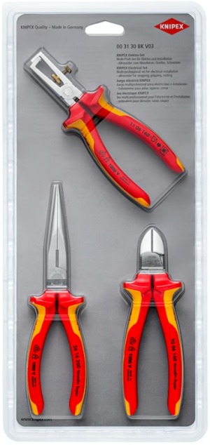 Werkteh Knipex 00 31 30 BK V03 električarski set 3/1