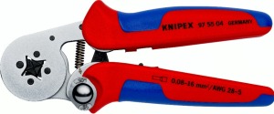 Werkteh Knipex 97 55 04 samo-podešavajuća kliješta za završne čahure s bočnim uvođenjem