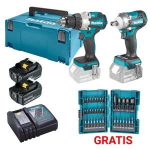 Werkteh Makita TOP SET 3 DDF489RTJ + DTW301 aku set alata 18V u koferu, 2x baterije, punjač