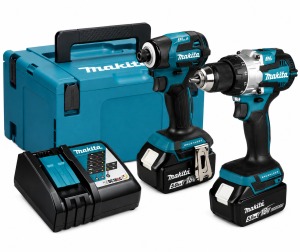 Werkteh Makita DLX2527TJ set aku alata 18V u koferu, 2x alat, 2x baterije, punjač