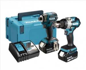 Werkteh Makita DLX2527TJ set aku alata 18V u koferu, 2x alat, 2x baterije, punjač