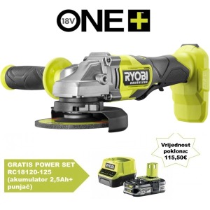 Werkteh Ryobi RAG18BL-0 aku kutna brusilica 18V bez baterije i punjača
