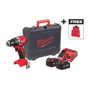 Werkteh Milwaukee M18BLPDRCMC-402C aku bušilica odvijač 18V u koferu, 2x baterija, punjač 4933499458
