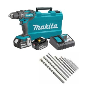 Werkteh Makita DHP482RFE aku bušilica odvijač 18V u koferu, 2x baterija, punjač + GRATIS svrdla